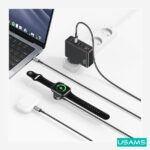⁦كابل شحن USB-C + شاحن ساعة ابل USAMS 72W SJ754⁩ - الصورة ⁦4⁩