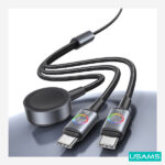 ⁦كابل شحن USB-C + شاحن ساعة ابل USAMS 72W SJ754⁩ - الصورة ⁦3⁩