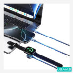 ⁦كابل شحن USB-C + شاحن ساعة ابل USAMS 72W SJ754⁩ - الصورة ⁦2⁩