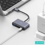 ⁦موزع HUB تايب سي USAM SJ628 5 IN 1⁩ - الصورة ⁦2⁩