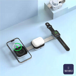 ⁦WIWU Wi-W031 3-in-1 Magnetic Foldable Charging Dock⁩ - الصورة ⁦5⁩